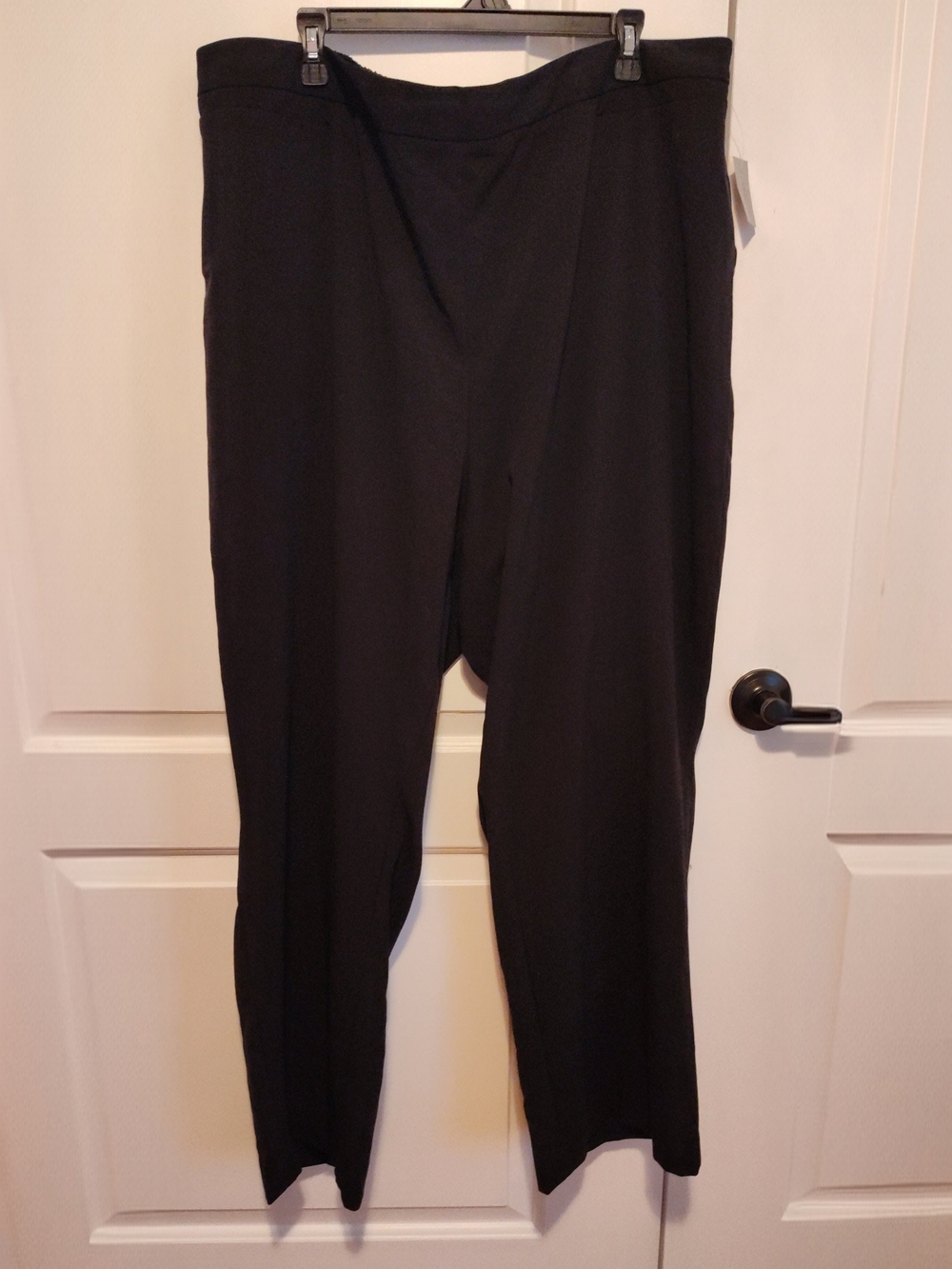 Catherines Black Straight-Leg Pull-On Pants